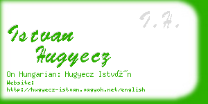 istvan hugyecz business card